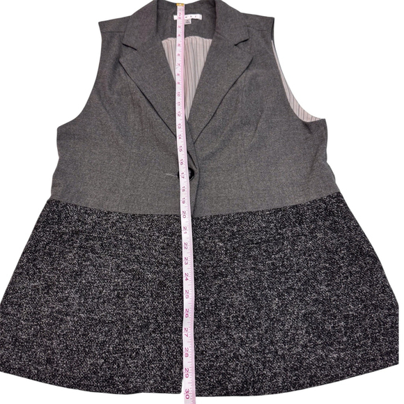 CABI Gray Tweed Sleeveless Vest Jacket Business Career M - Picture 9 of 10